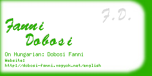 fanni dobosi business card